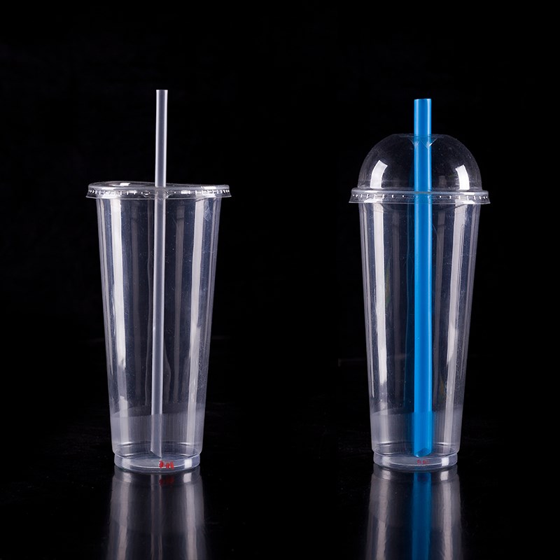 17/19/21/24cm独立包装吸管一次性装透明彩色黑色透明粗奶茶吸管