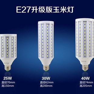LED玉米灯节能灯泡E27螺口10W30W60W80W大功率超亮白光暖光灯泡