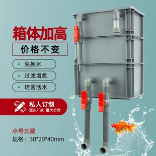 小号塑料盒迷你周转箱上过滤配件全套材料80鱼缸出水鸭嘴水族过滤