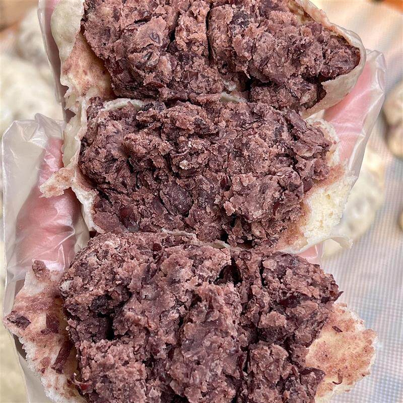 新货山东红豆包薄皮豆沙包纸皮红豆馒头纯手工红豆包枣泥馒头