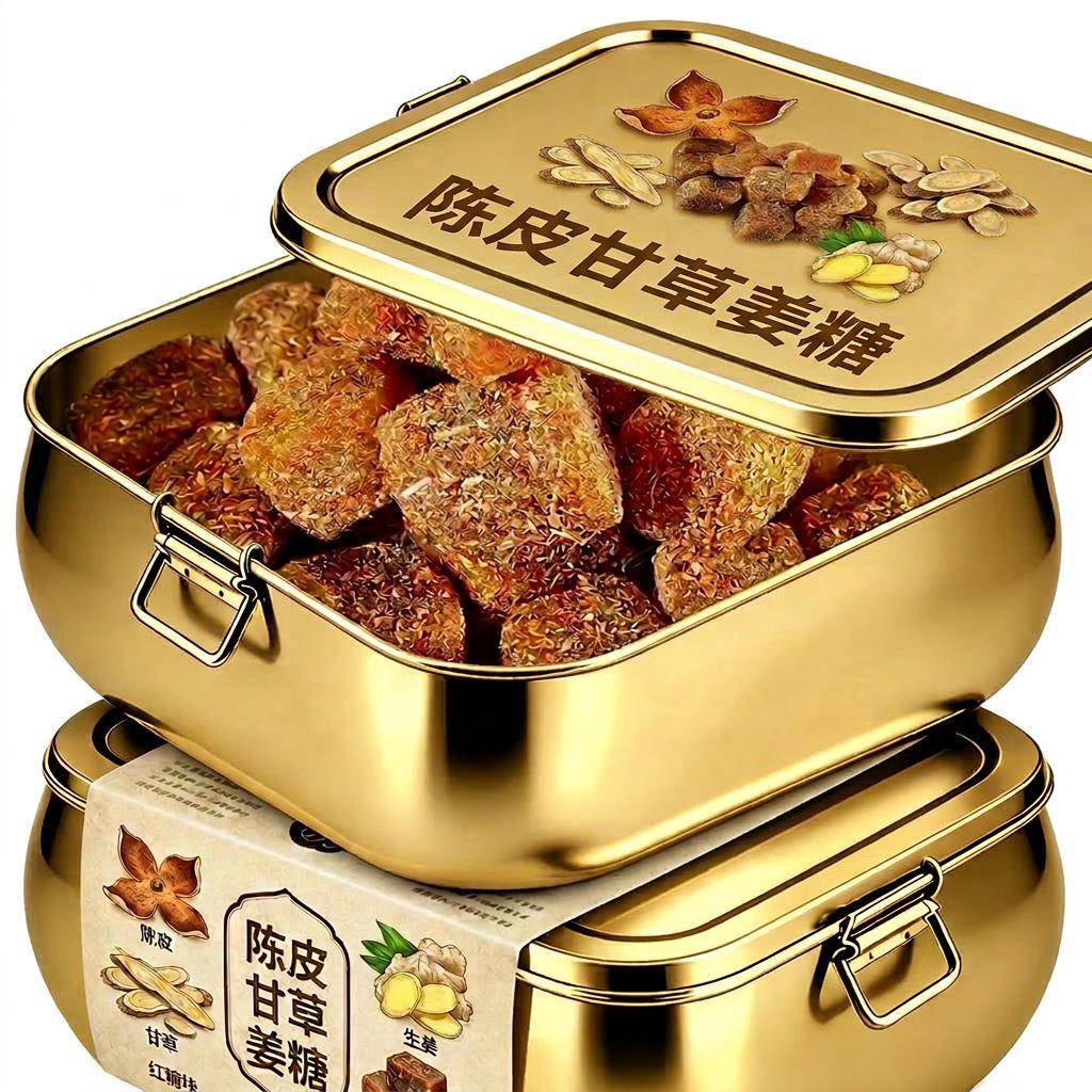 陈皮甘草姜糖陈皮甘草姜糖纯手工正宗老姜味老式姜汁软糖润喉润嗓