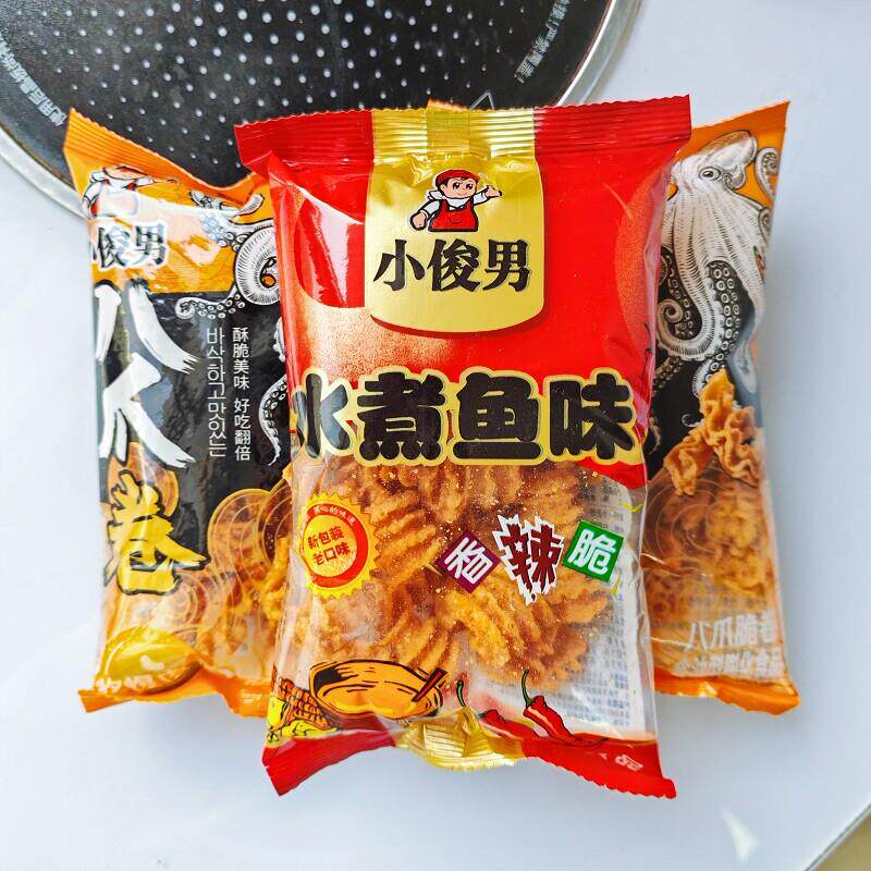新货水煮鱼味八爪烧脆卷酱
