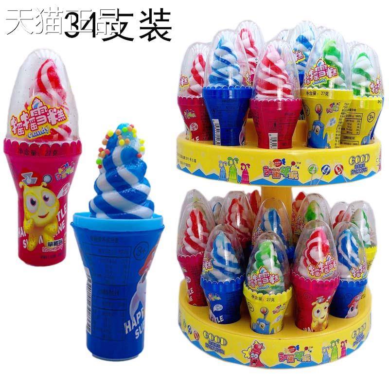 送儿童创意超萌可爱糖果水果味雪糕棒棒糖整箱批散装小孩糖果零食