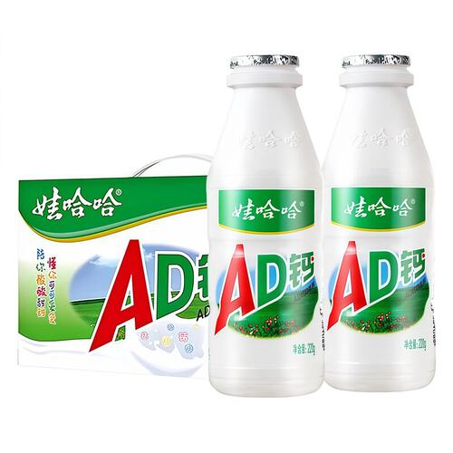 娃哈哈AD钙奶220g*24瓶整箱经典原味乳酸饮料含乳饮品早餐奶12瓶