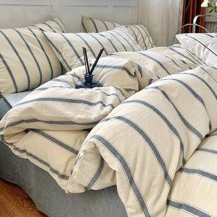 60支长绒棉床上四件套纯棉裸睡被罩床单全棉A类被套床笠