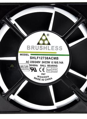 交流风机12738AC220V滚珠插片机柜排烟工业散热风扇