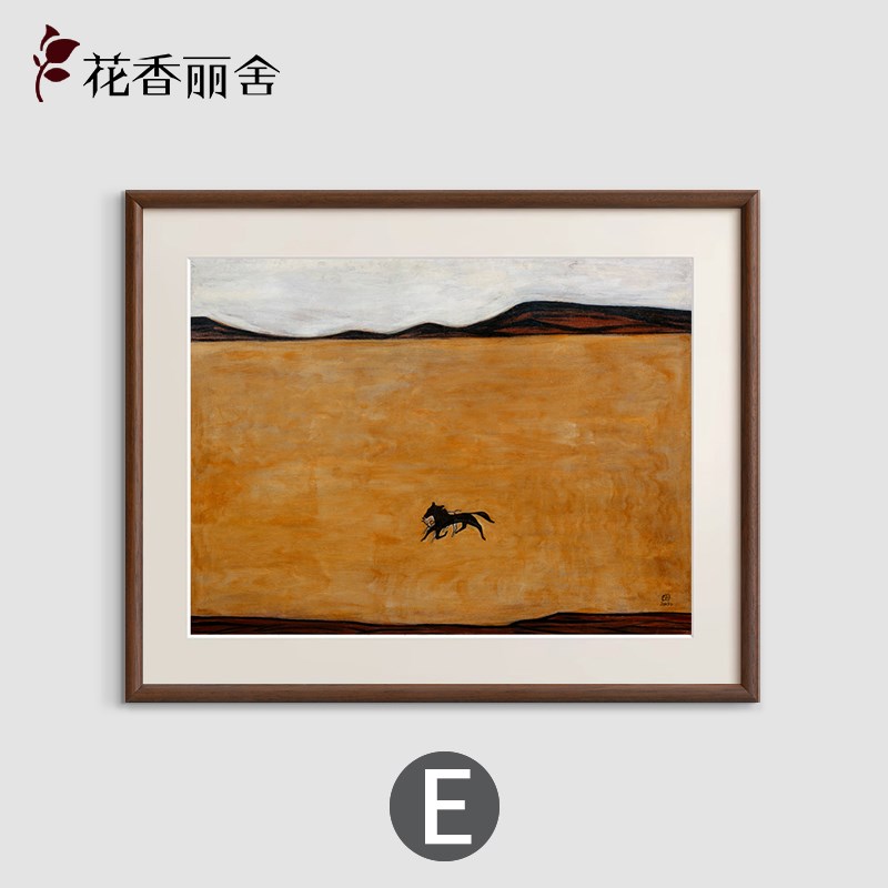 常玉小马法c式客厅装饰画中古风玄关餐厅斗柜挂画卧室书房动物壁图片