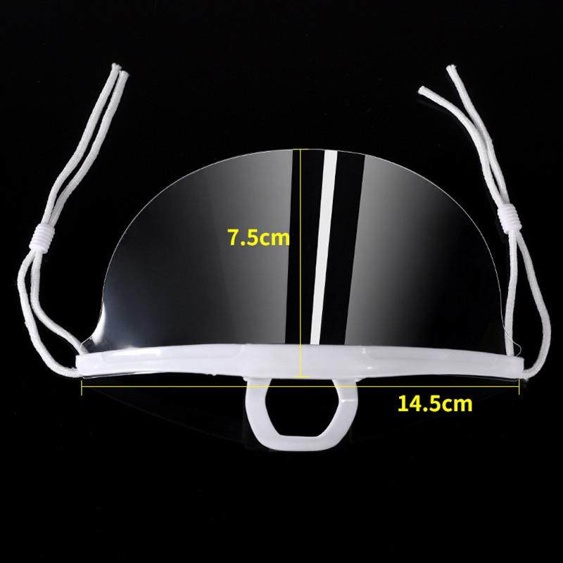 透明口罩餐饮专用食品塑料厨房厨师微笑餐厅酒店防雾飞沫唾沫口水