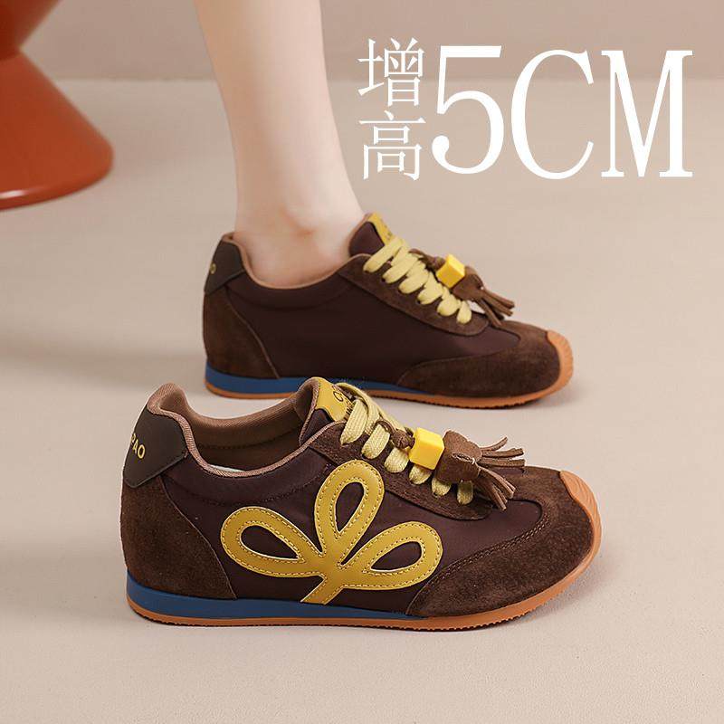 好货秋季新款德训鞋内增高5cm显瘦百搭休闲轻便舒适防滑耐磨运动,女鞋,德训鞋,淘宝优惠券,粉丝福利购,淘宝优惠卷