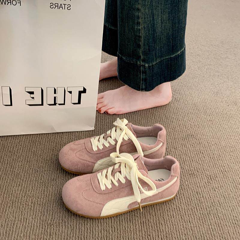 好货德训鞋女鞋2026春季新款平底跑步运动休闲鞋百搭小白鞋软底阿