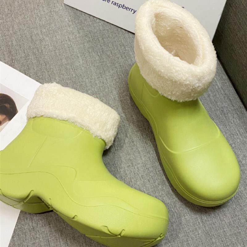 好货漂亮新款雨鞋女款成人网红时尚外穿加绒雨靴防滑学生防水鞋软