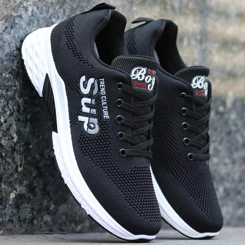 好货春秋季网面透气男鞋子男款运动鞋休闲网鞋防臭防滑轻便跑步鞋