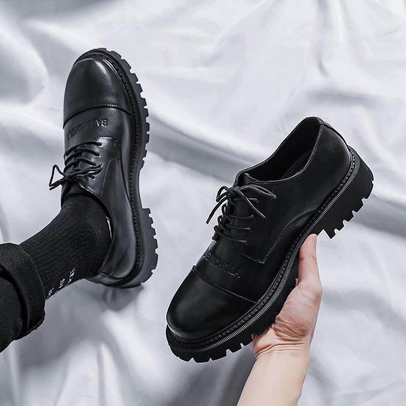 好货大头休闲小皮鞋男士春秋英伦休闲西装商务正装夏季内增高马丁