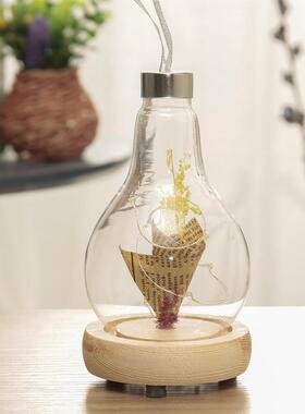 推荐创意发光灯泡一束花闪