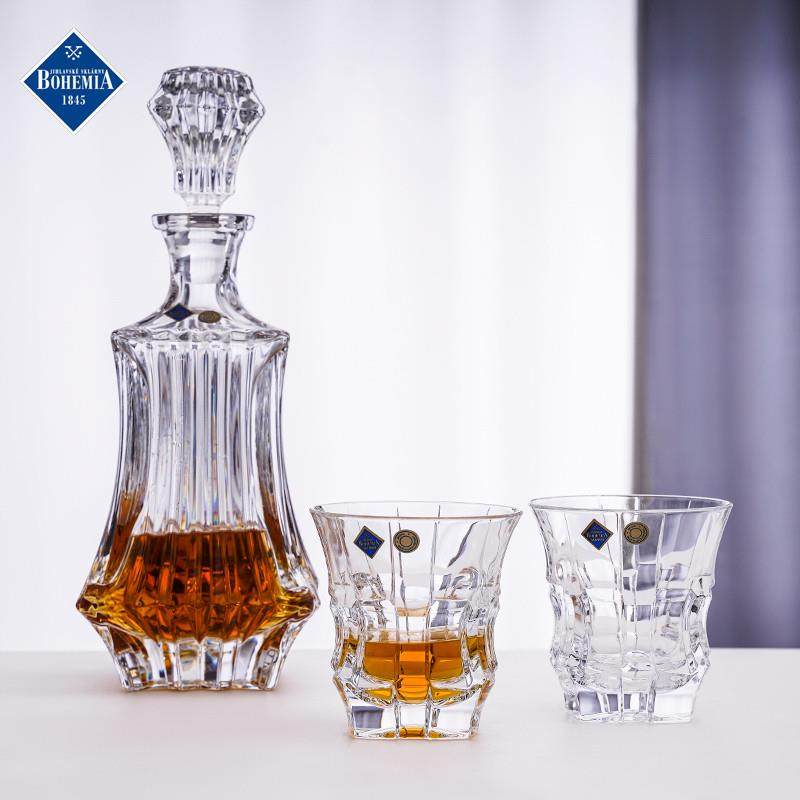 好货捷克进口水晶玻璃洋酒分酒器酒瓶威士忌酒樽 家用酒具