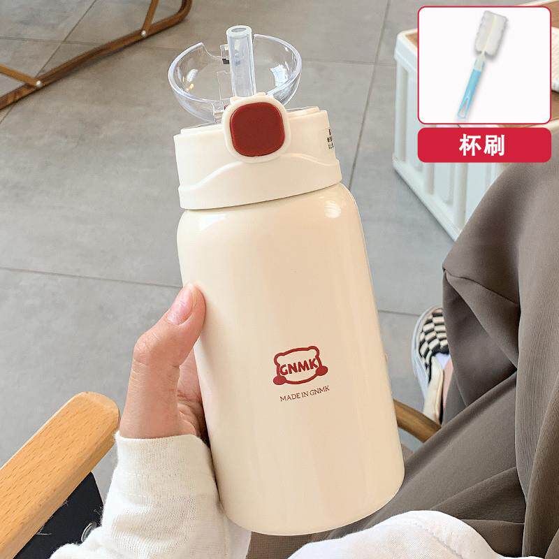 简约保温杯女高颜值带吸管水杯学生儿童小巧便携2025新款喝水杯子