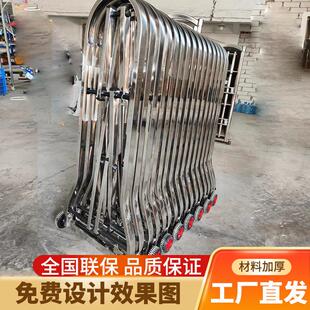 手动伸缩门家用简易折叠收缩户外折叠门移动门幼儿园推拉门庭院门