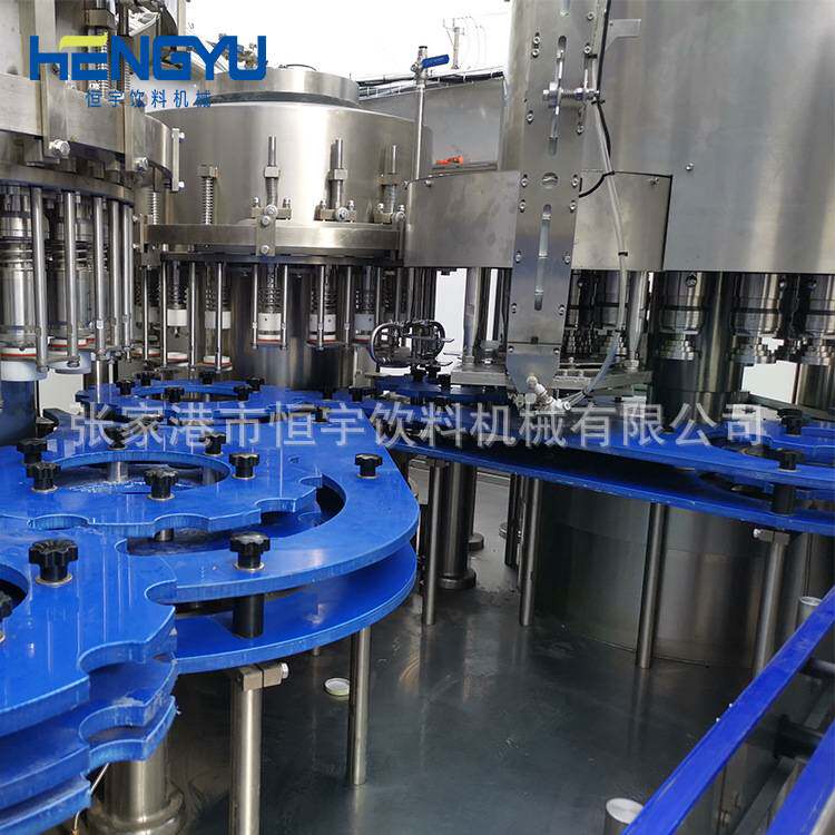 恒宇发酵饮料四合一灌装机 果粒生产设备 燕窝 玻璃瓶灌装线定制