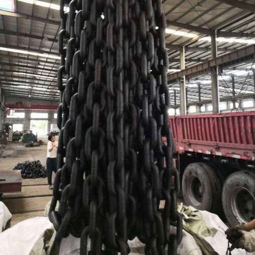 工厂生产 锰钢矿用圆环链条矿用刮板机圆环链条48*152-D矿用链