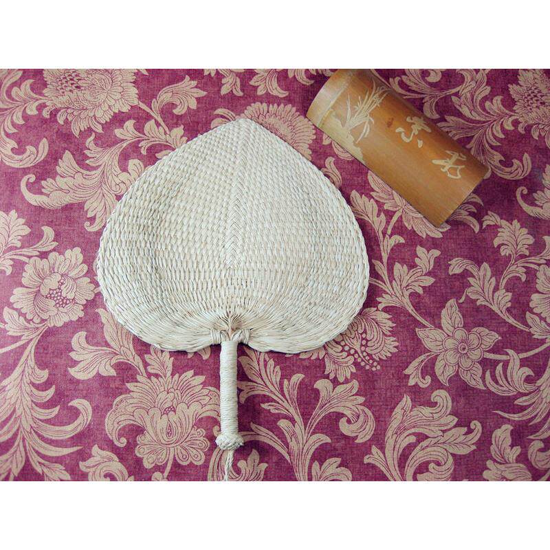 靖边天然棕叶桃形扇老人蒲扇工艺扇子折扇日式扇手工艺品个性创意