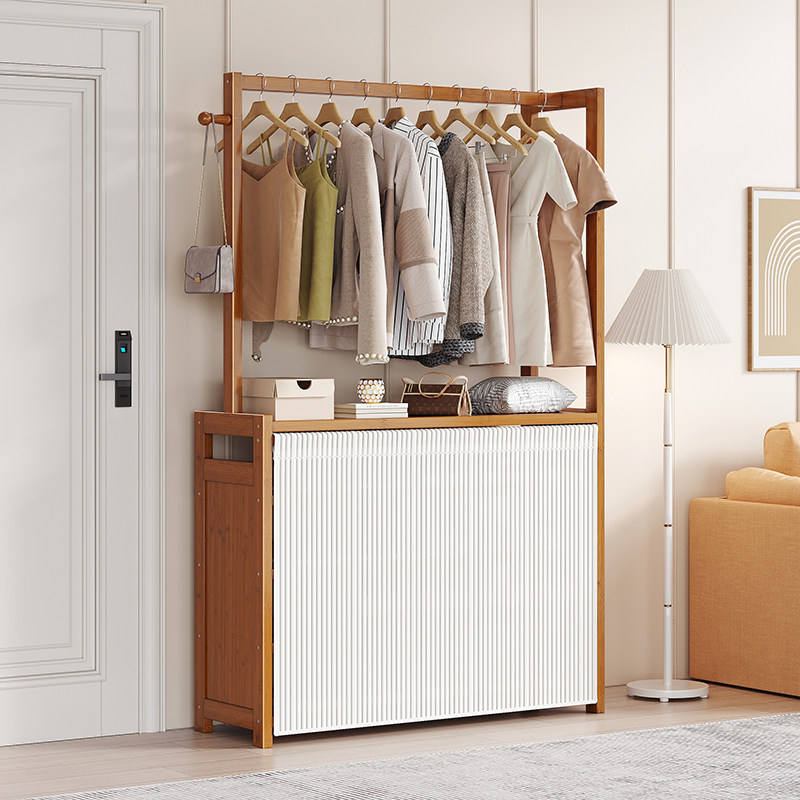 新品多功能鞋架挂衣架一体简易防尘I鞋柜家用门口置物架衣帽