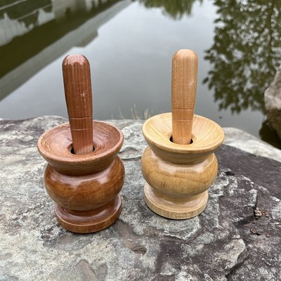 纯实木环保黑白胡椒花椒研磨器厨房家用手工现磨手动调味瓶