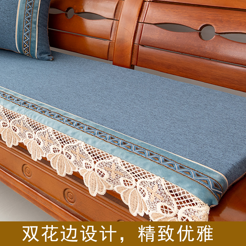 纯色加厚加硬实木沙发海绵坐垫老式木沙发坐垫防滑垫红木沙发坐垫