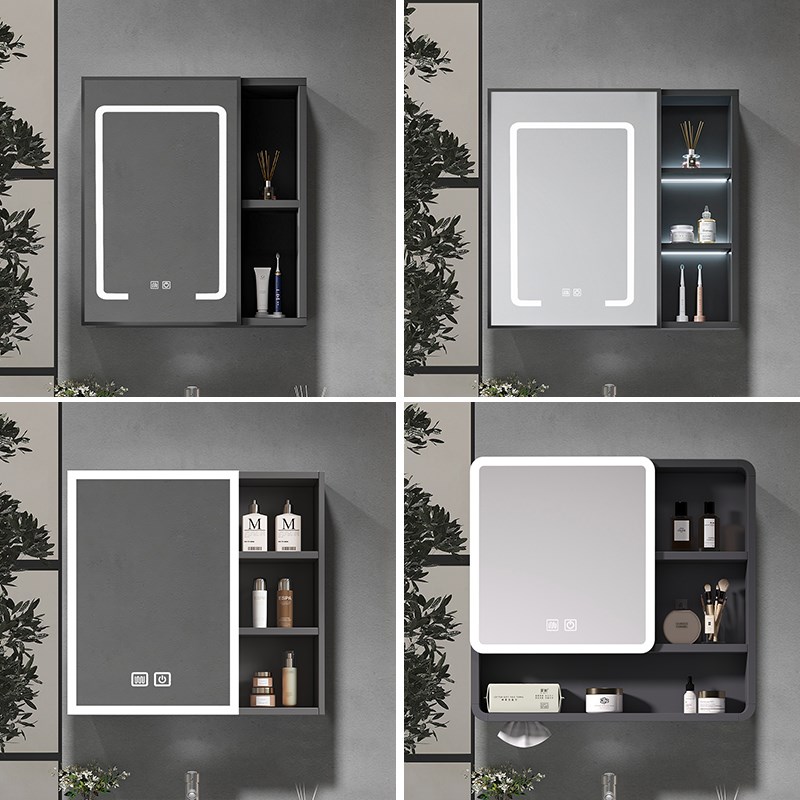 智能浴室镜柜单独挂墙式化妆室浴室镜洗手间镜子置物架储物柜