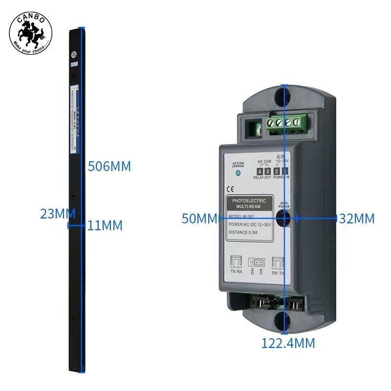 对射式安全光幕电梯门自动门感应电动门红外光线防夹探头安全光棚
