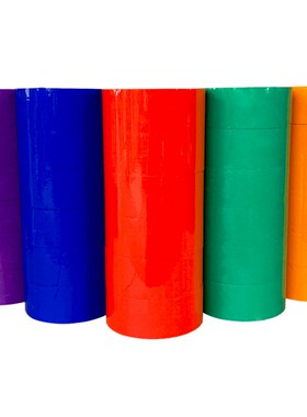 彩色胶带红色粉色黄色白色棕色黑色封箱透明胶打包胶带45/5.5/6.0