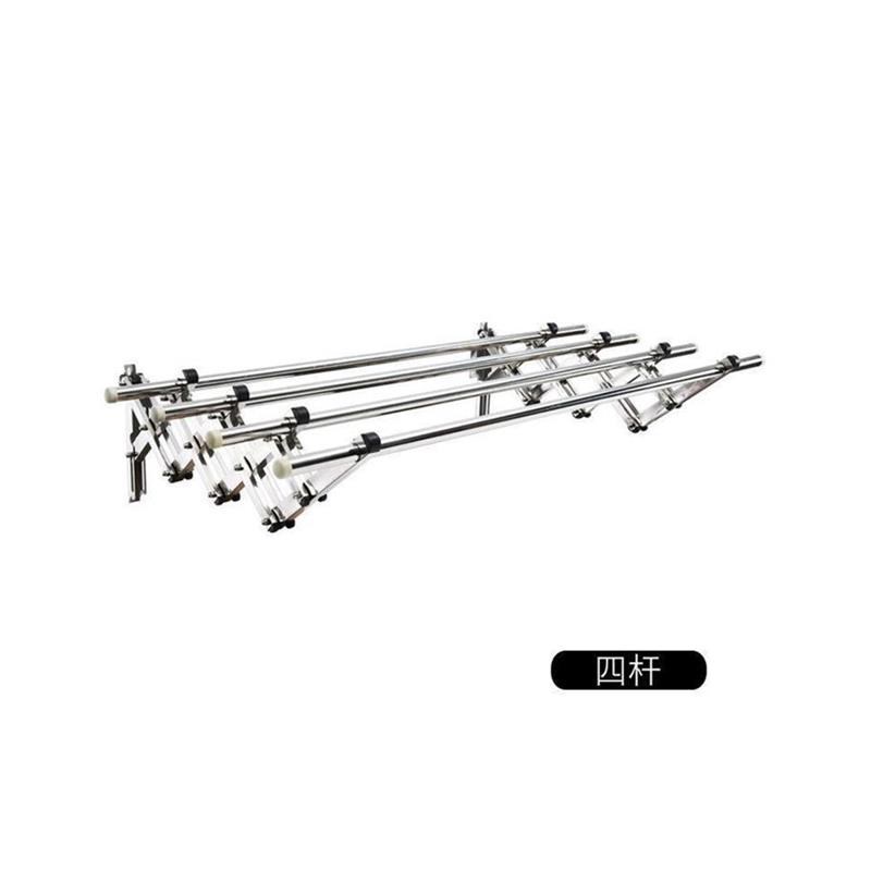 提拉式晾衣架伸缩阳台窗外推拉折叠室外不锈钢晒衣架外墙壁挂式