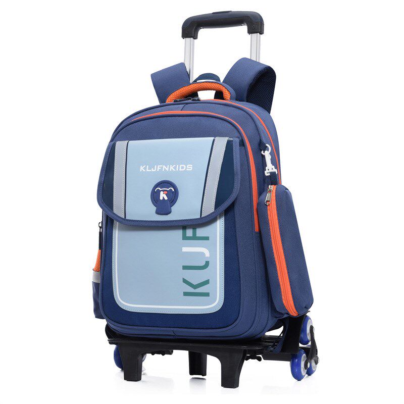 儿童书包拉杆箱带轮子的双肩包拖车书包拉杆书包学生书包带轮