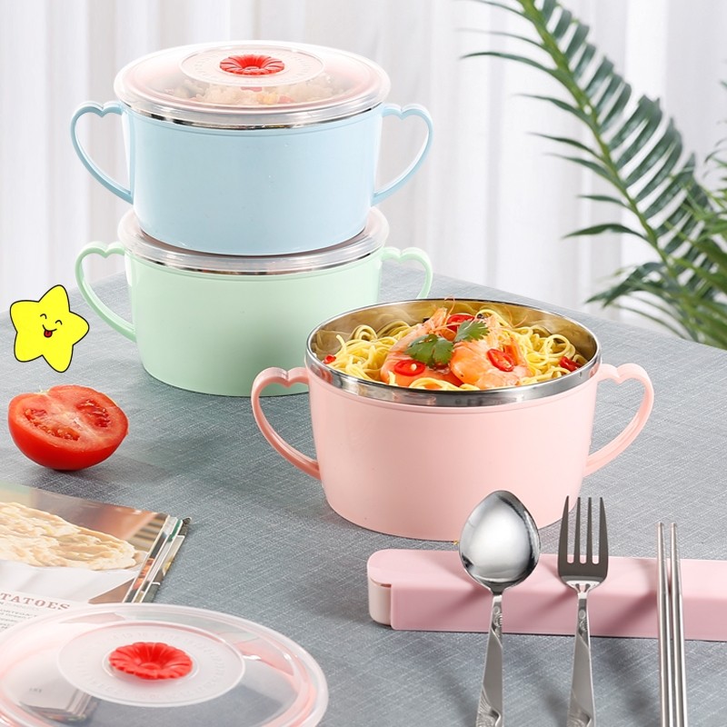 泡面碗带盖碗筷套装学生碗w不锈钢宿舍方便面碗单个女保温饭盒,节庆用品/礼品,文化创意餐具,淘宝优惠券,粉丝福利购,淘宝优惠卷