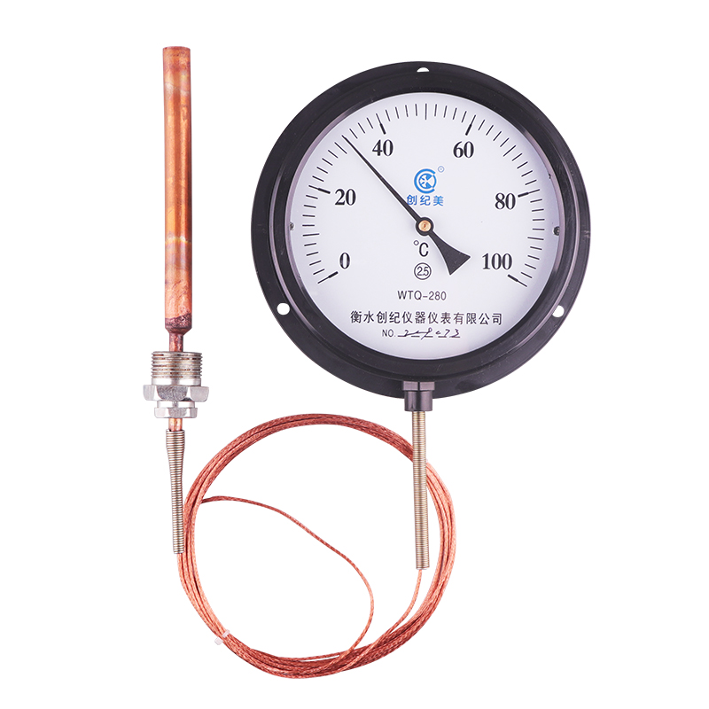 压力式式温度计工业用测油温水温计锅炉浴室水温表养殖防水带探头