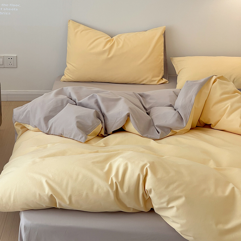 秋冬季北欧60支纯棉磨毛四件套加厚保暖全棉床单被套床笠床上用品