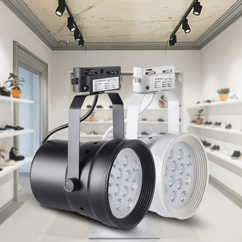 欧来德led射灯12w天花轨道灯cob服装店导轨灯明装par灯滑道轨道条