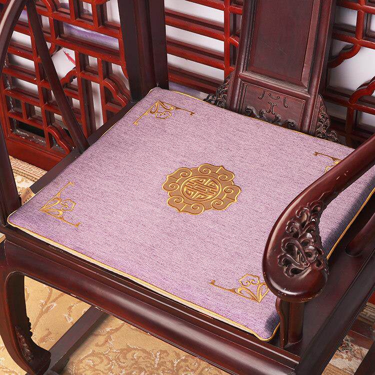 艺必旭红木沙发坐垫中式餐椅家具防滑垫圈椅太师椅官帽椅垫子定制