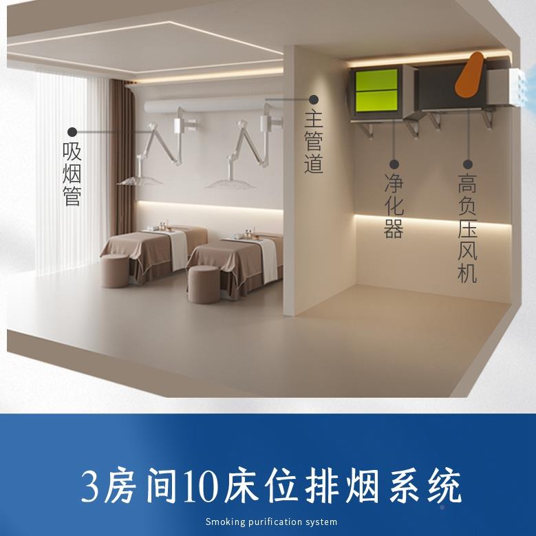 酷柏艾灸烟雾排系统养生医院排烟机管道艾XF180/25灸馆外排烟净化