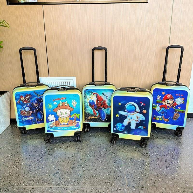 儿童拉杆箱卡通行李箱3D立体图案新款拉杆箱登机箱变图贴纸可爱箱