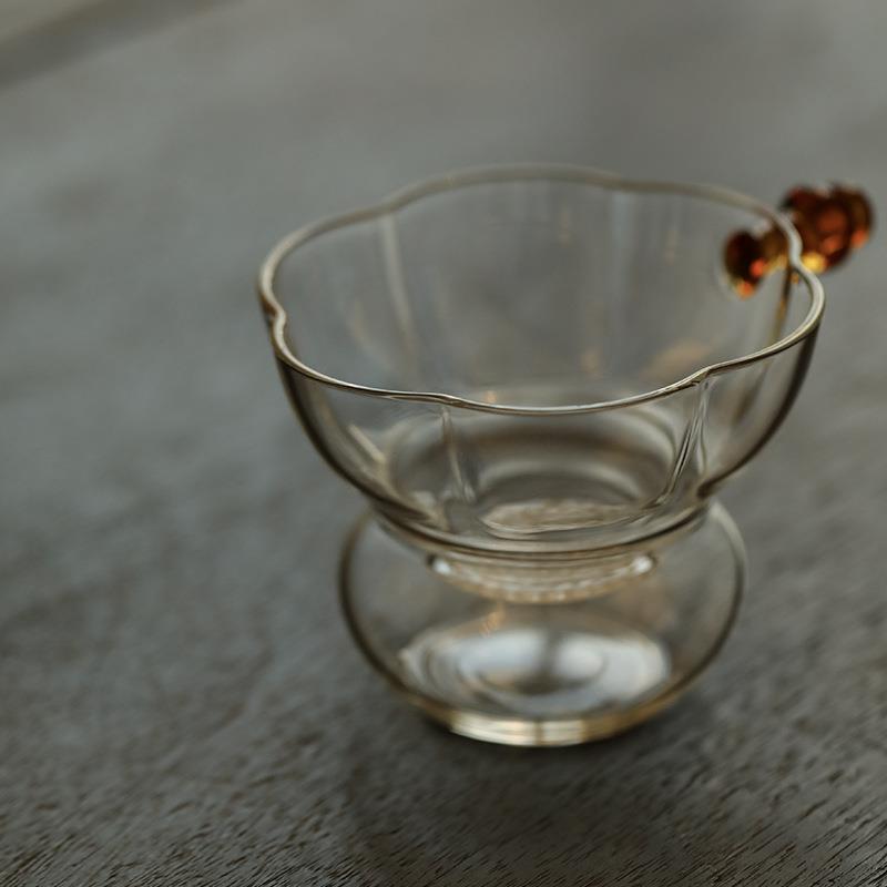 宜室茶话玻璃茶漏茶滤茶叶过滤网茶具挡茶隔公道杯漏网单个滤茶器