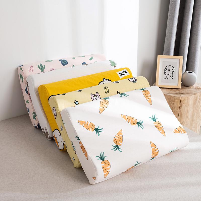 全棉乳胶枕套单人儿童学生四季纯棉枕芯套橡胶记忆乳胶枕头用