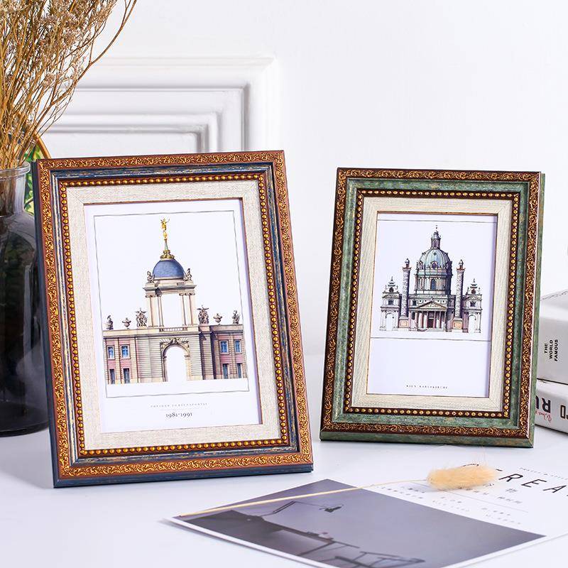 宫廷轻奢复古相框6寸78寸打印照片做成画框摆台卧室客厅框架挂墙