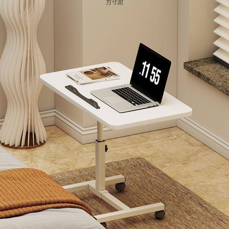 卧室床边落地置物架可移动床上电脑桌学生学习升降桌可旋转折叠桌