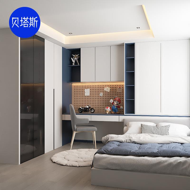 杭州定 制床衣柜一体小卧室小户型榻榻米书柜收纳储物床架省空间