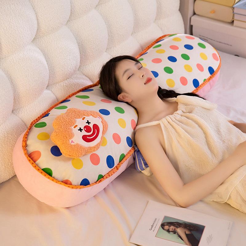 创意小丑抱枕大学生宿舍床上靠垫床头靠枕睡枕夹腿抱睡斑点长条枕