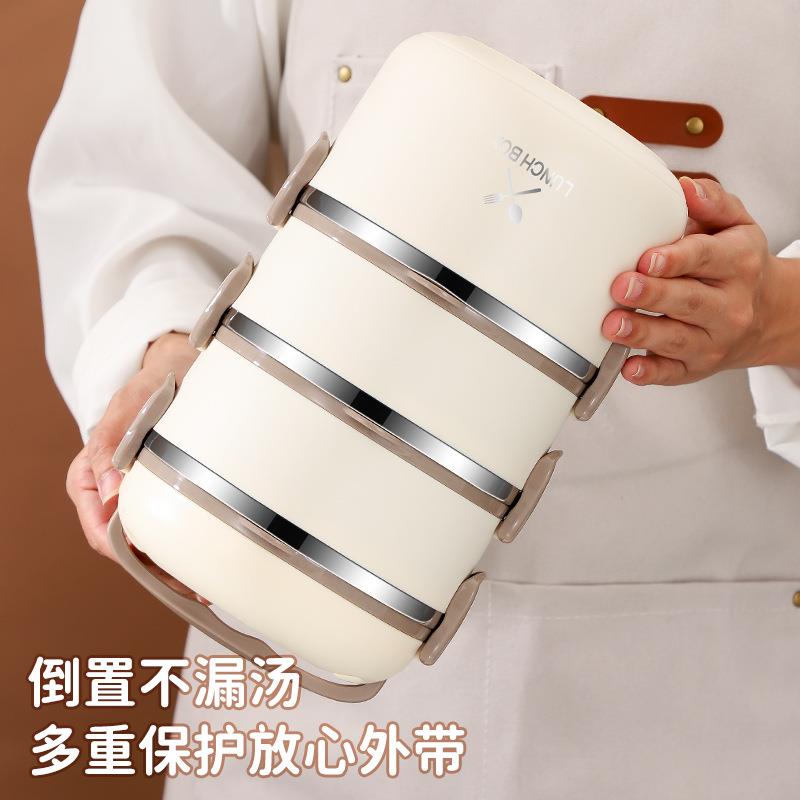 304不锈钢保温饭盒2层层密封防溢保温桶保鲜盒成人学生多层便当盒