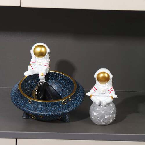 太空人钥匙收纳家用树脂摆件工艺品装饰礼物宇航员家居装饰品