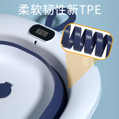 婴儿洗澡盆浴盆宝宝可折叠幼儿坐躺大号浴桶小孩家用新生儿童用品