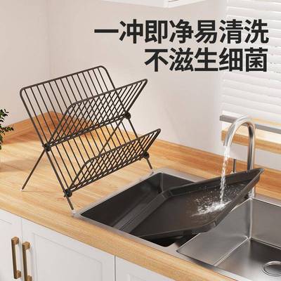 厨房置物架落地碗盘碗架多功能沥水架水槽碗柜家用多层收纳架子