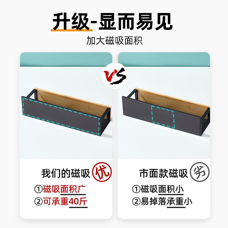 家用厨房磁吸置物架多层收纳架免打孔纸巾多功能挂架冰箱收纳盒